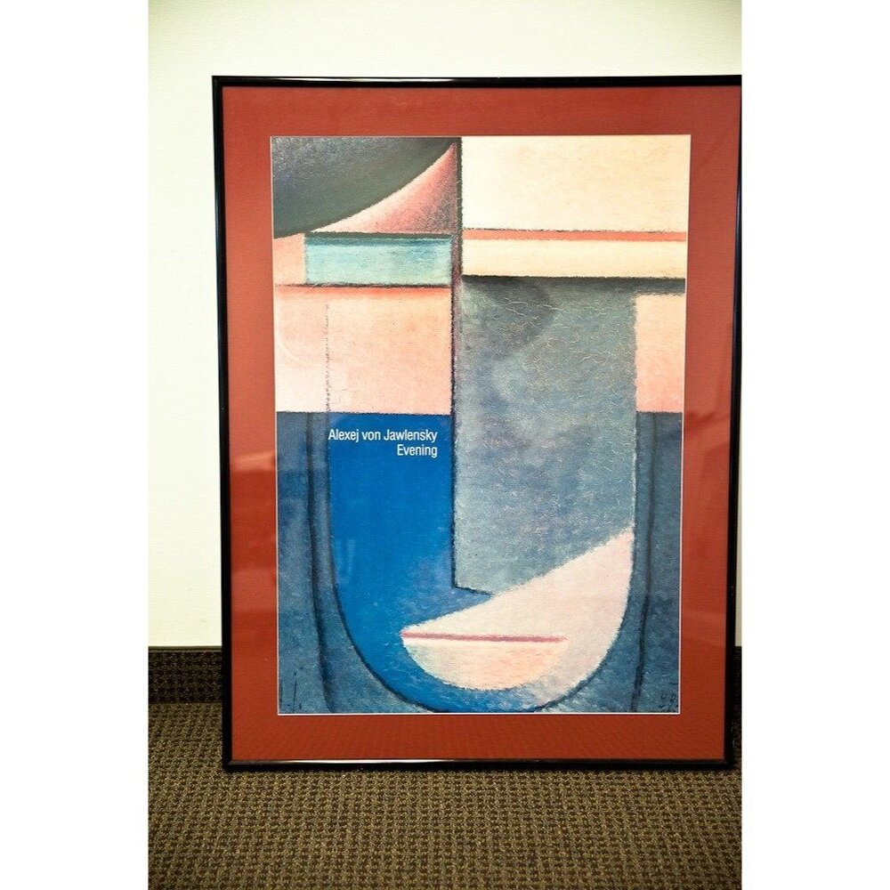 Vintage Art Poster Alexej Von Jawlensky “Evening” 1929 Art Poster Framed 40 x 30